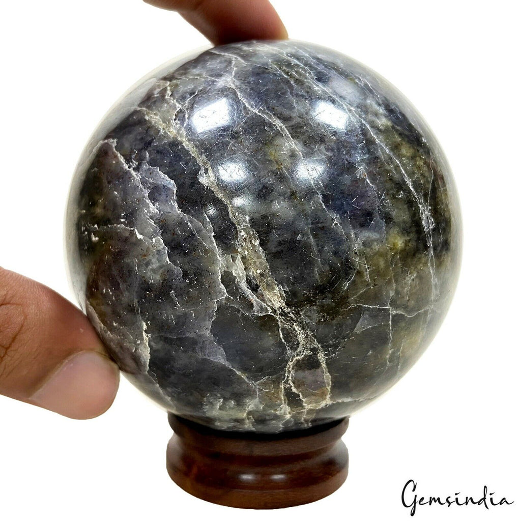 Iolite Sphere — 3.25 Inch in diameter, 3100 Ct, Madagascar