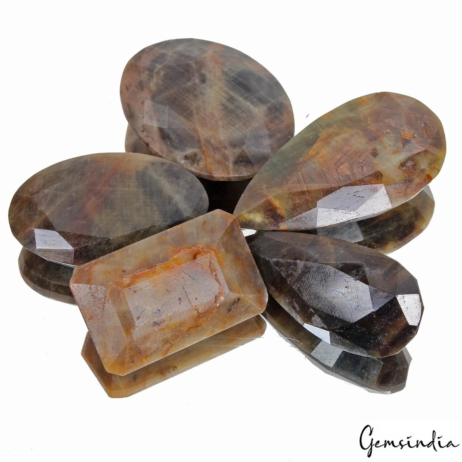 1080 Ct Natural Untreated Brown Sapphire Mix Cut Loose Unheated Gemstones ~ 5 Pc