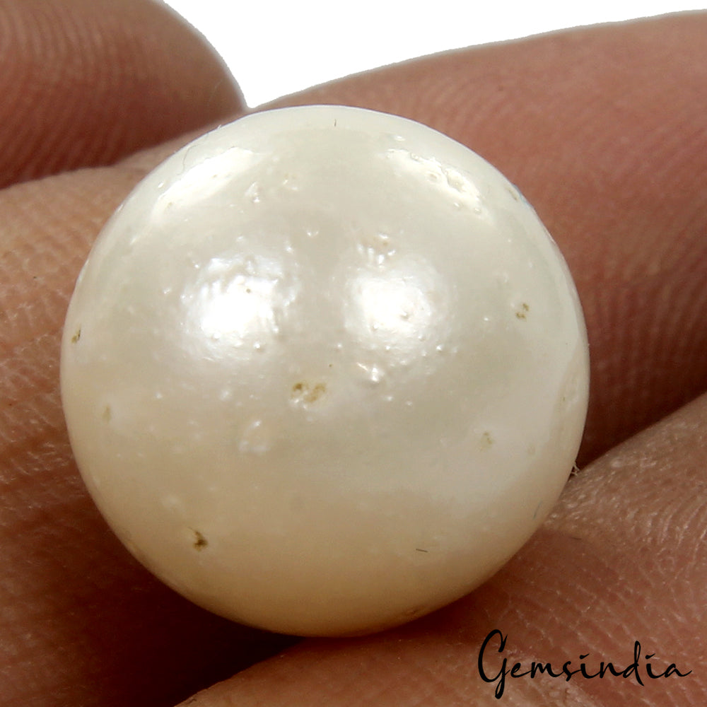 Pearl Loose Gemstone, Untreated, White — 12 mm, 14.10 Ct, Australia