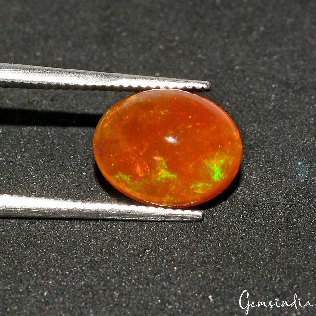 1.70 Cts Extreme Great Fire 100 % Natural Orange Opal Ethiopian Loose Gemstone