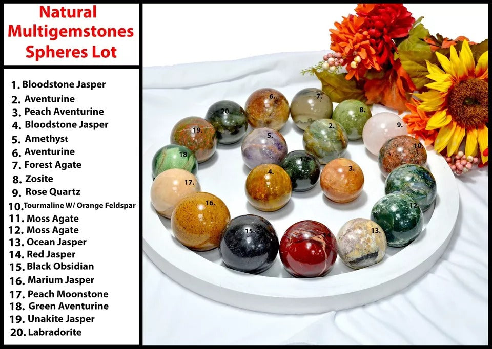 Superb Wholesale 5Kg/20 Pcs Natural Untreated Multi Color Huge Gems Sphere Lot