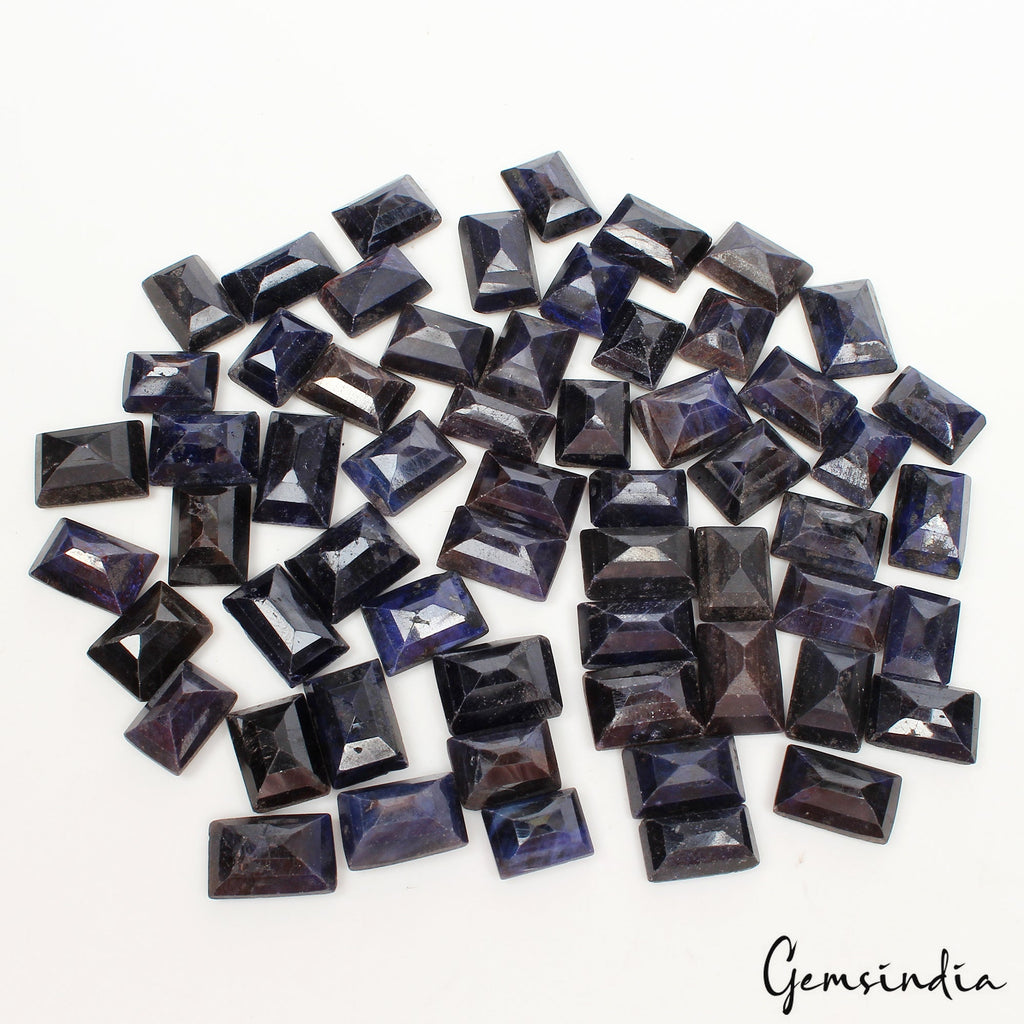 600 Ct/59 Pcs Natural Blue Sapphire Baguette Cut Loose Gemstones Lot For Jewelry