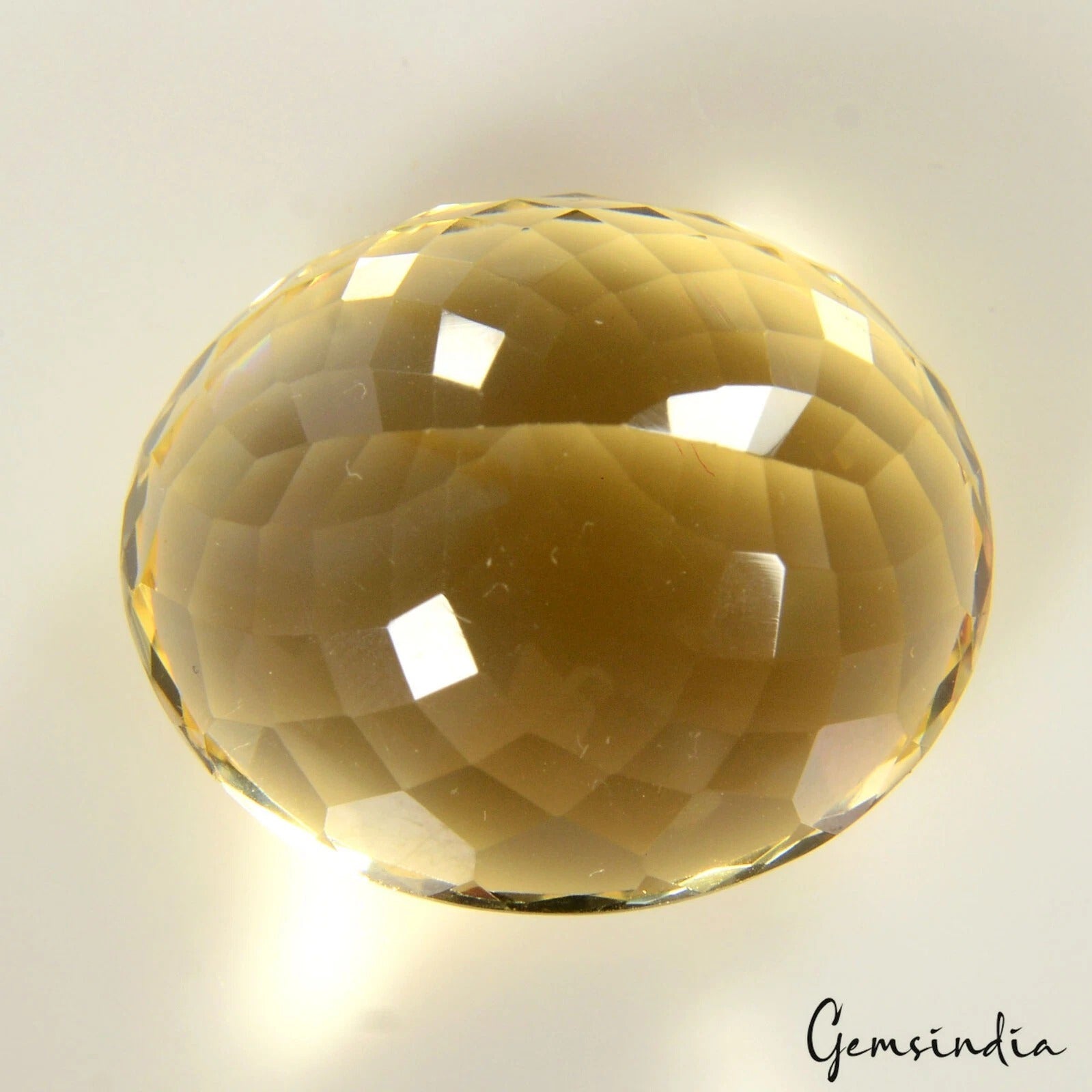 Natural Untreated Yellow Citrine Oval Cut Faceted 28.70 Ct Loose Gem For Jewelry