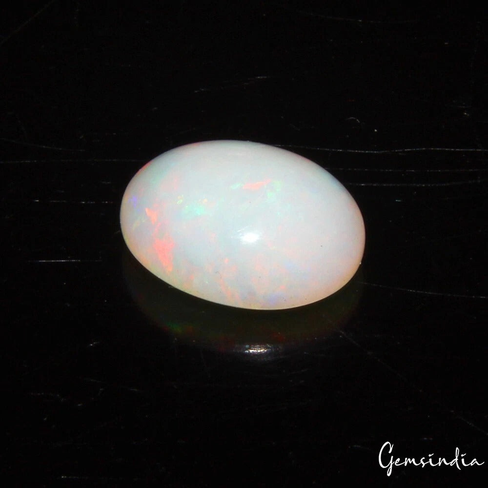 Natural Oval Fire Opal Gemstone 2.40 Cts Ethiopian Oval Cabochon Loose Gemstone