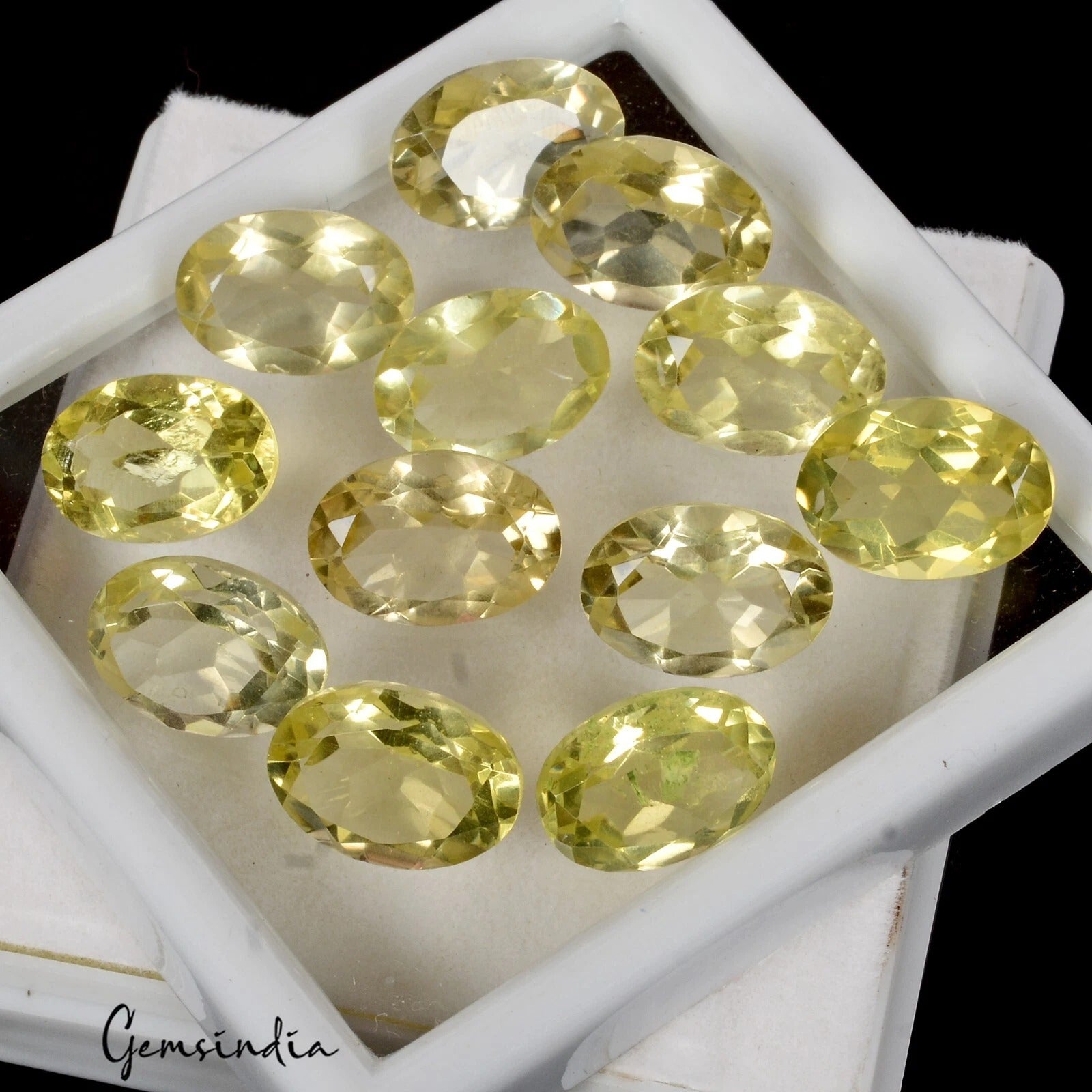 Citrine Lot, Loose Gemstone, Untreated — 12 Pieces, 13mm to 15mm, 74.00 Ct