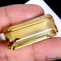 Certified 87 Ct Natural Untreated Brazilian Yellow Citrine Octagon Cut Loose Gem