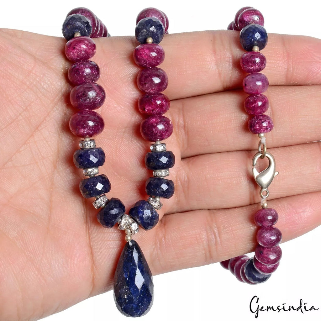 Ruby Necklace, Color Enhanced — 25mm, 500 Ct