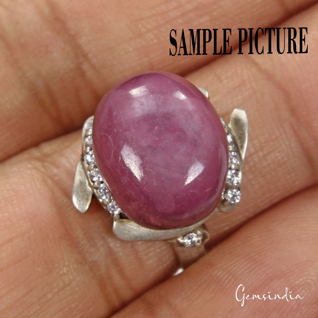 Ruby Cabochon, Pink — 15 x 12 x 7mm, 17.90 Ct, Mozambique
