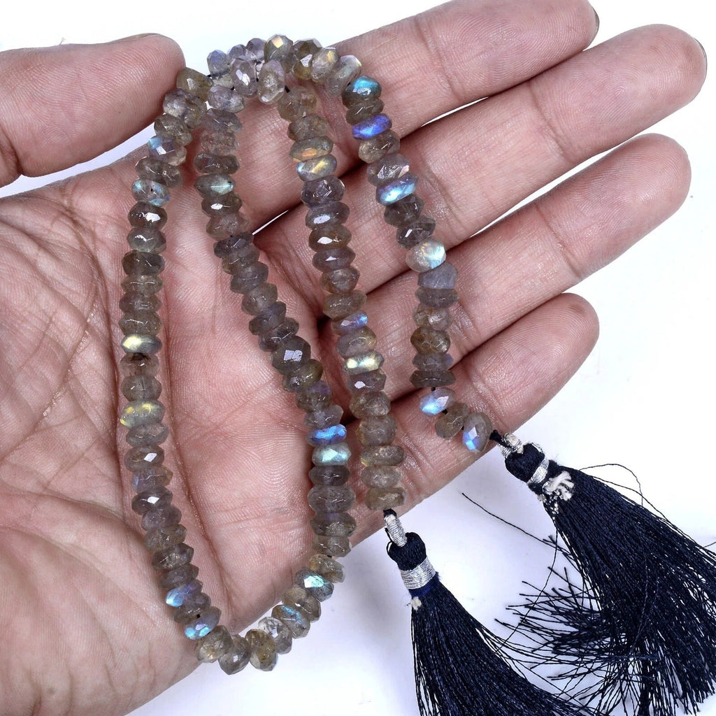 160 Cts Natural Multi shine Labradorite Round Cut Beads Strand 15" For jewelry