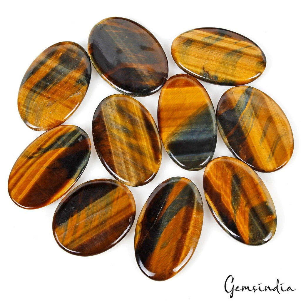 470 Ct/10 Pcs Natural Untreated Pietersite Bi Color Tiger Eye Oval Cab Loose Gem