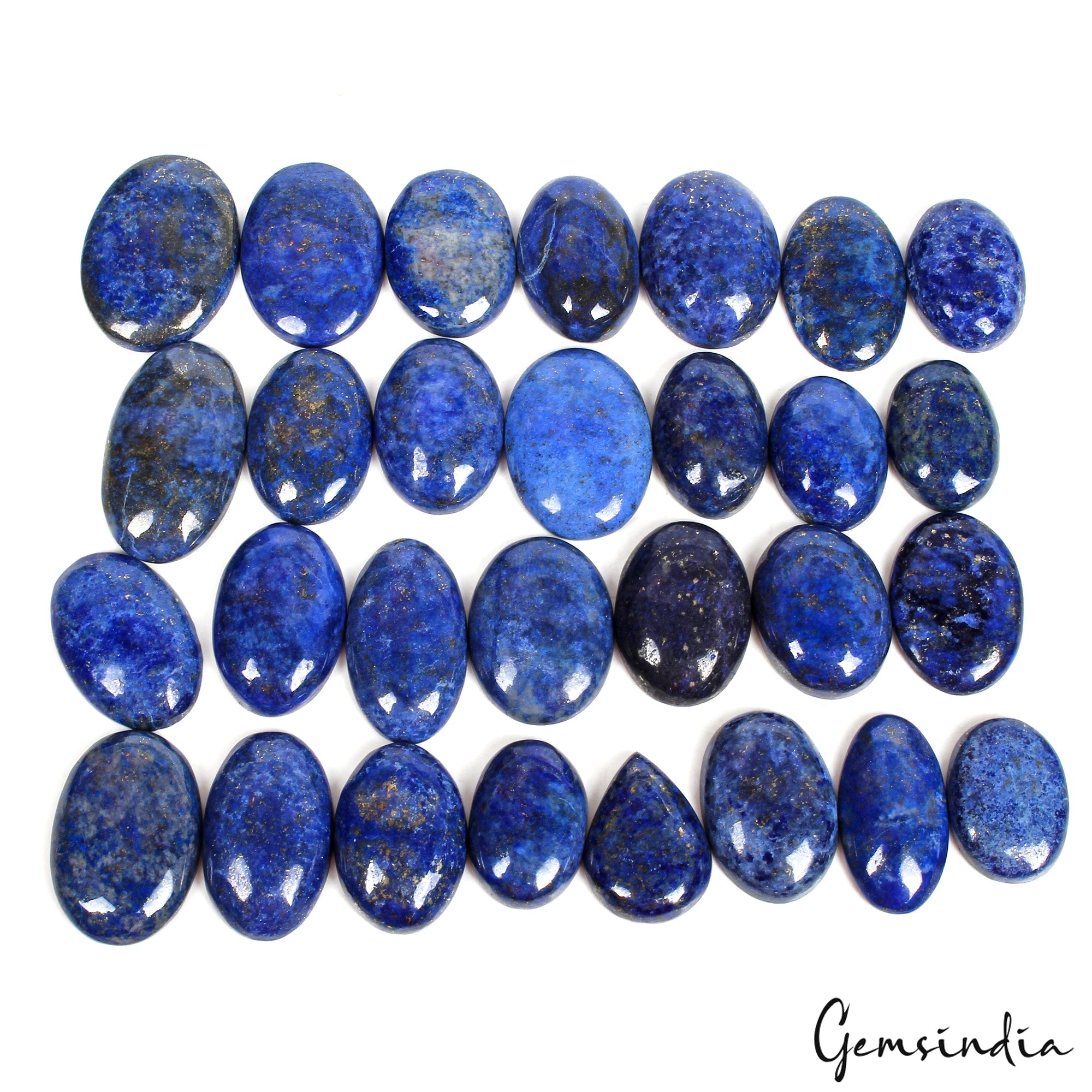 750 Ct Natural Blue Lapis Lazuli Oval Cabochon Loose Wholesale Gemstone Lot 29Pc