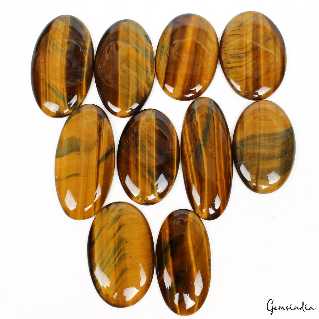 580 Ct./10 Pcs Natural Blue Pietersite Fire Tiger Eye Oval Cab Pendant Size Gems