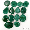 Emerald Lot, Loose Gemstone, Oval Pear Round, Green — 14 Pieces, 21mm to 32mm, 450 Ct, Brazil