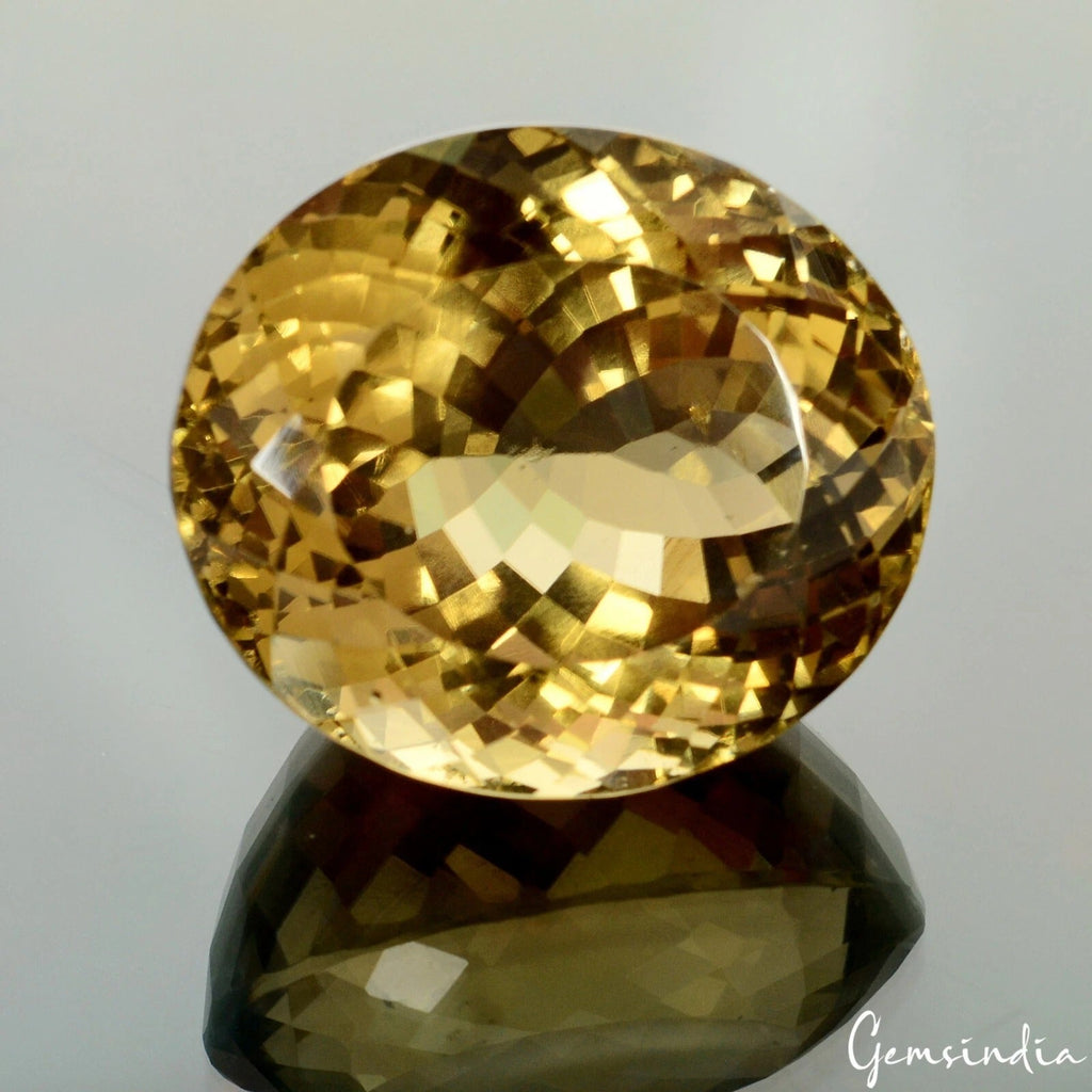 Certified 46.70 Ct. Natural Untreated Golden Honey Citrine Oval Cut Gem For Ring