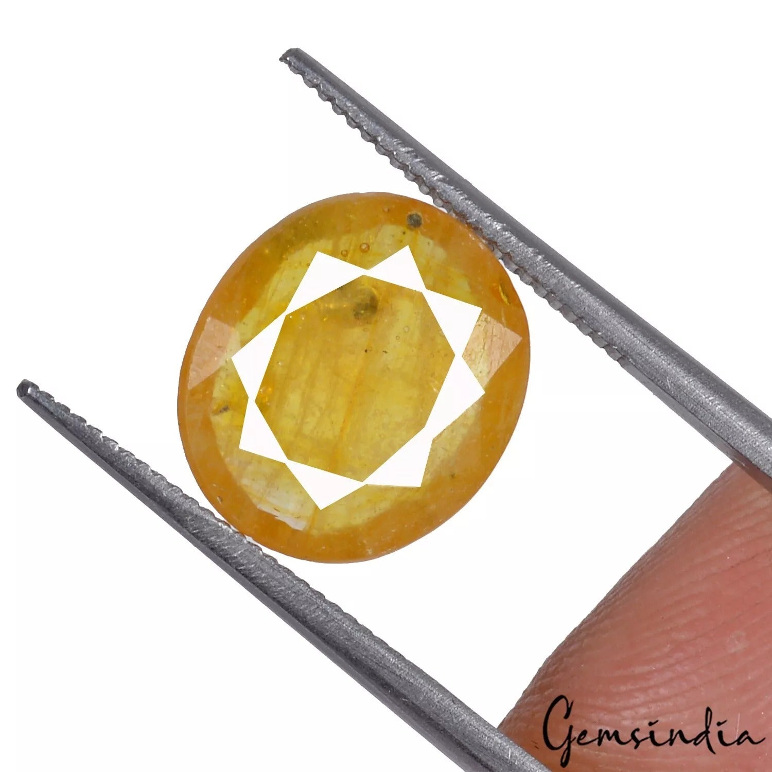3.80 Ct Natural Untreated Ceylon Yellow Sapphire(Pukhraj)Oval Loose Gem For Ring