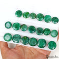 300 Ct/19 Pcs Natural Brazilian Green Emerald Loose 15-19mm Round Cut Gemstones