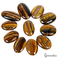 580 Cts/10 Pcs Natural Untreated Yellow Brown Tiger Eye Oval Huge Cab Loose Gems