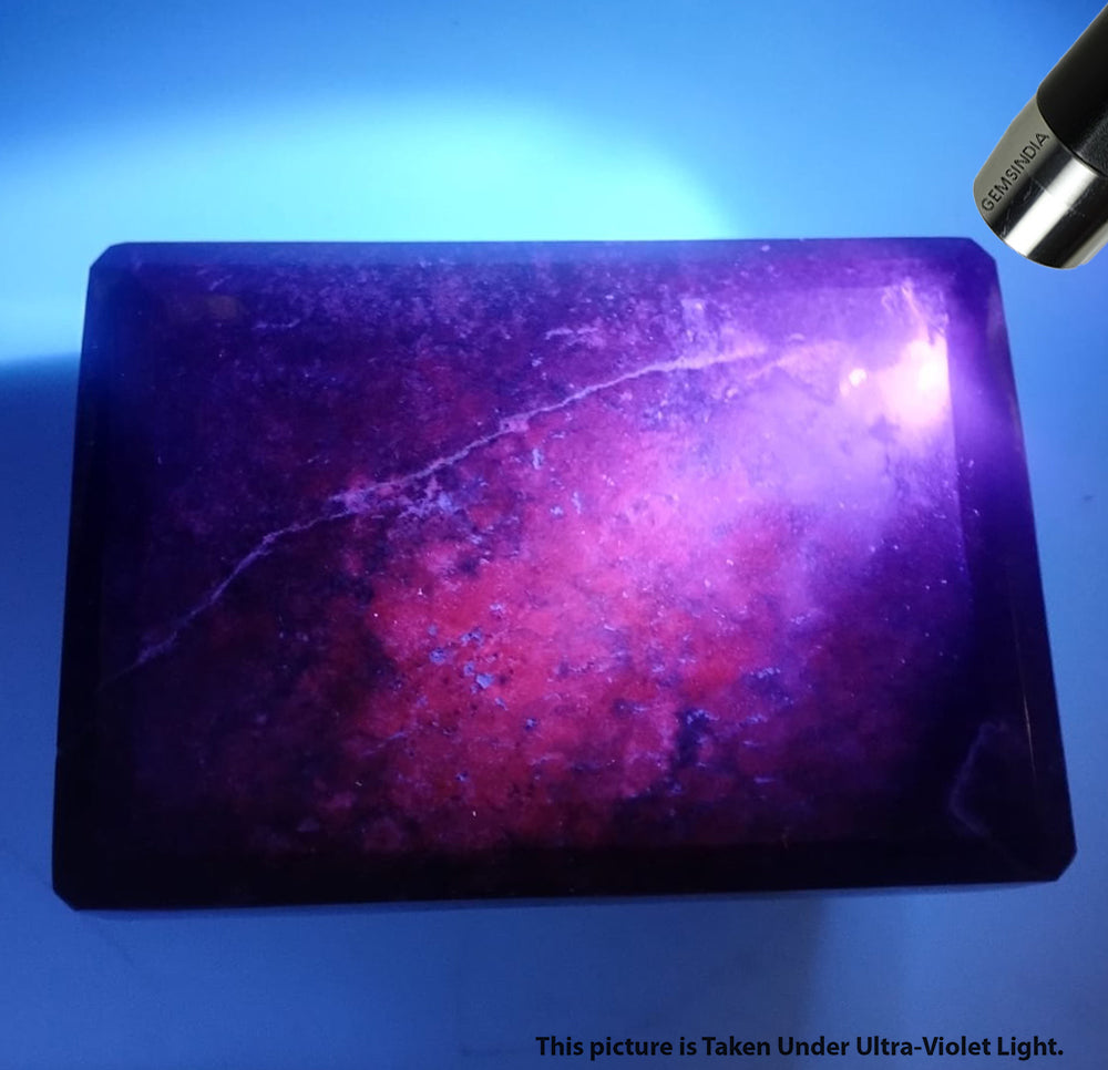 2 Kilo Natural Ruby Kyanite Octagon Cut Loose Untreated Madagascar Huge Gemstone