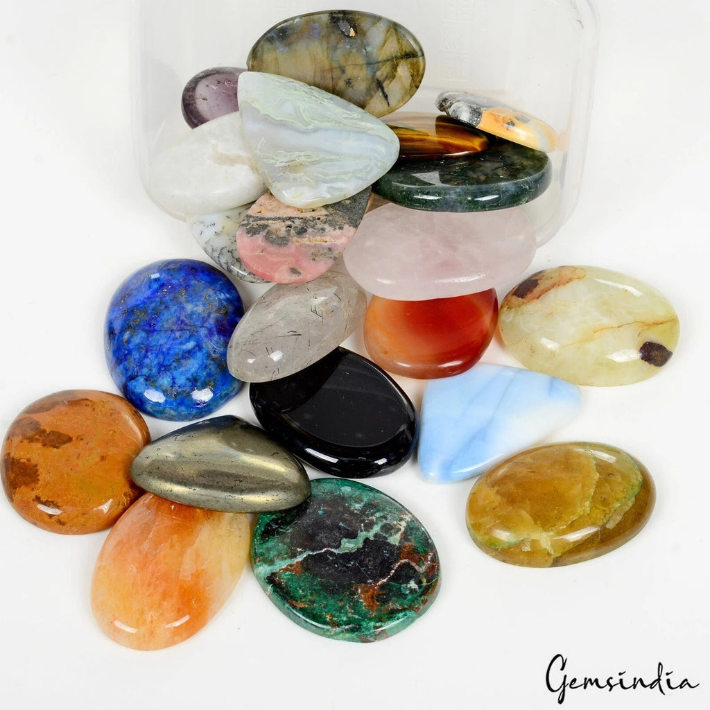 AA++ Natural Mix Cabochon Loose Multi Color Gemstone Wholesale Lot~1200 Ct/21 Pc