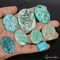 Turquoise Lot, Loose Gemstone, Lab Created, Blue — 8 Pieces, 20mm to 50mm, 530 Ct