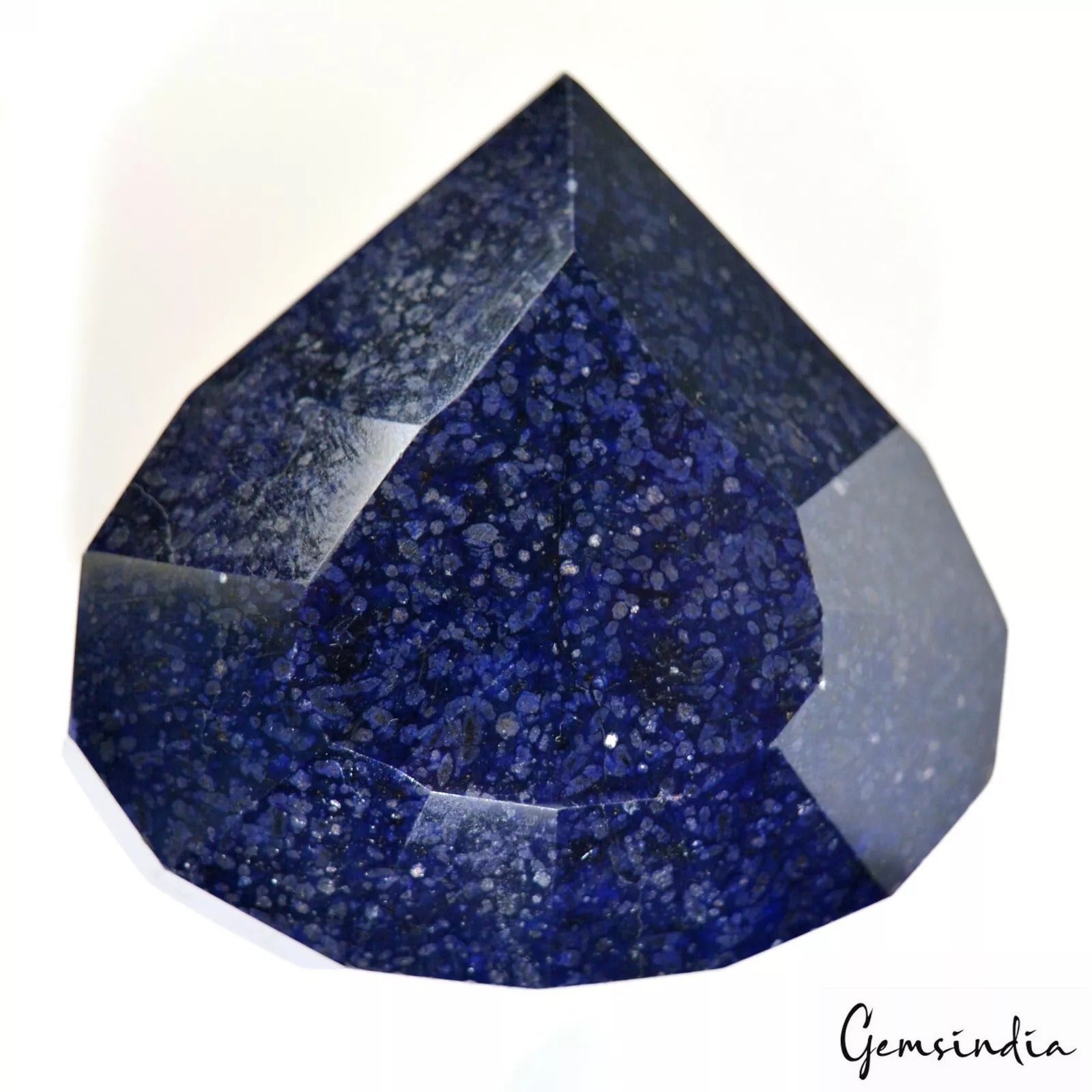 Blue Sapphire Loose Gemstone, Pear Cut Gemstone, Color Enhanced — 71x72x46 mm, 1980 Ct, Madagascar