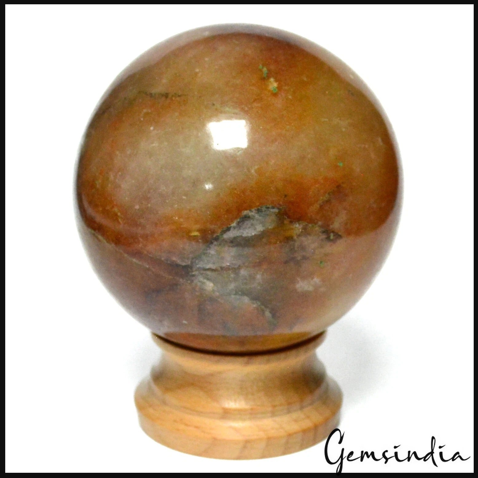 Aventurine Sphere, Brown — 2.9 " in diameter, 3220 Ct, Madagascar