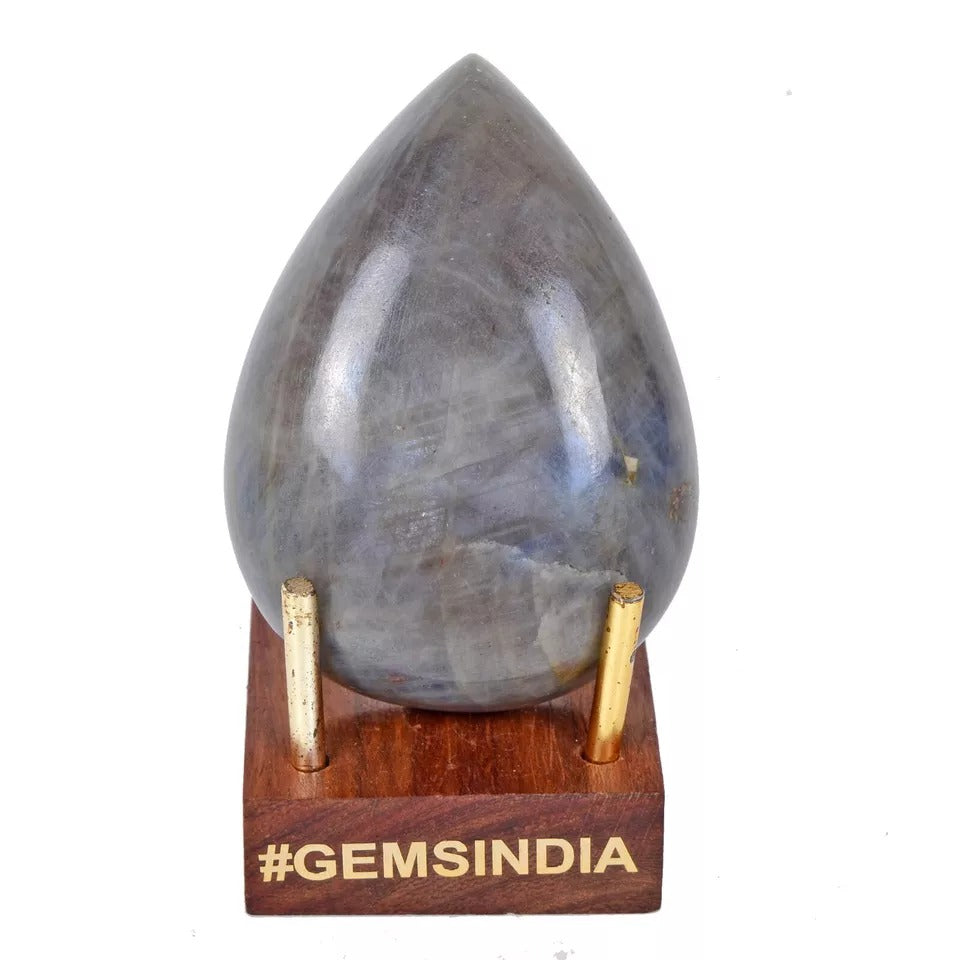595 Ct Natural Untreated Grey Blue Sapphire Pear Cab Earth Mined Certified Gems