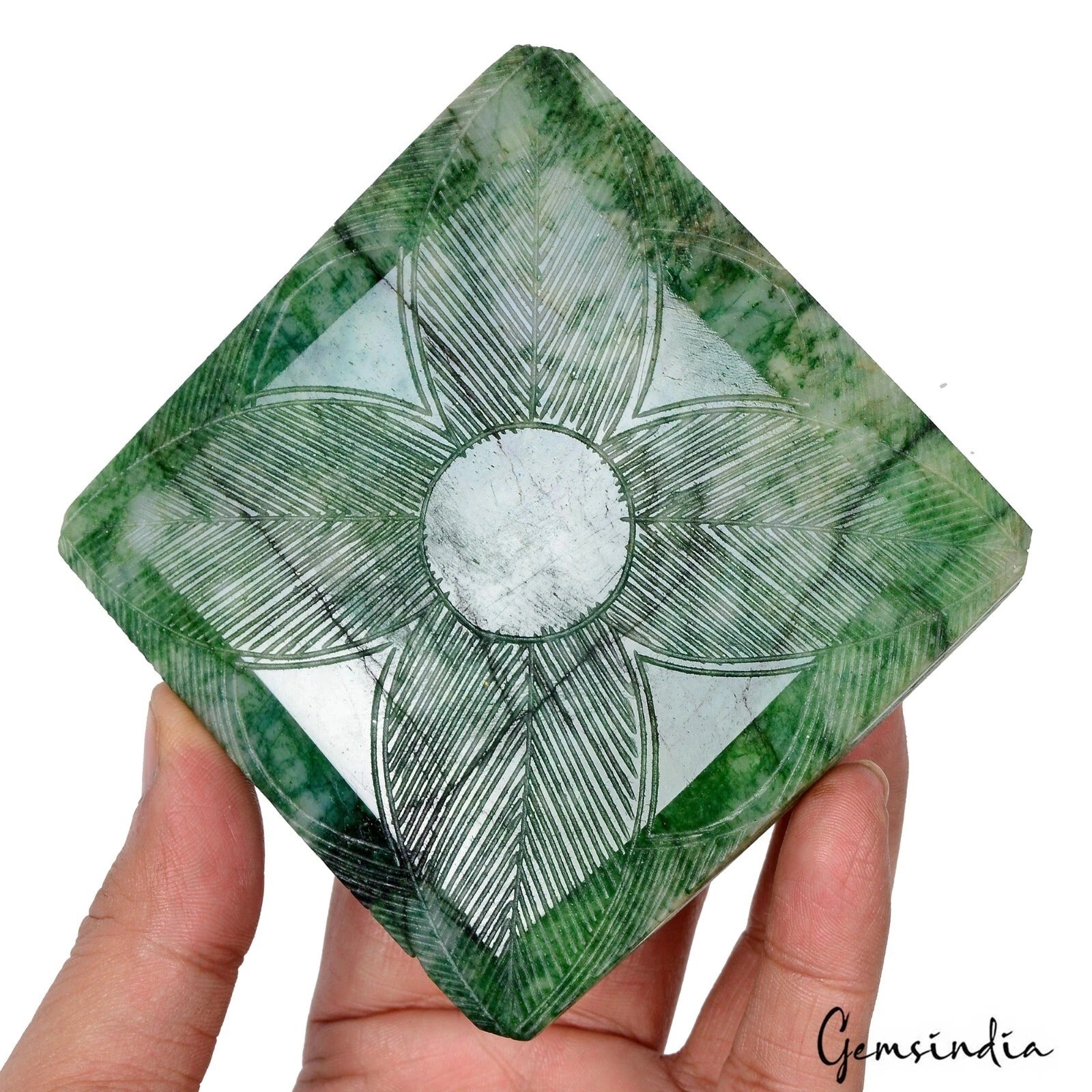2980 Cts Natural Brazilian Emerald Green Huge Octagon Cut Loose Carved Gemstone