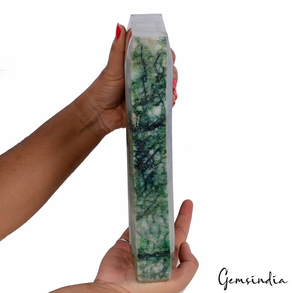 Emerald Loose Gemstone, Color Enhanced, Green — 10.25X8X2 Inches, 33050 Ct (6.6 Kg), Brazil
