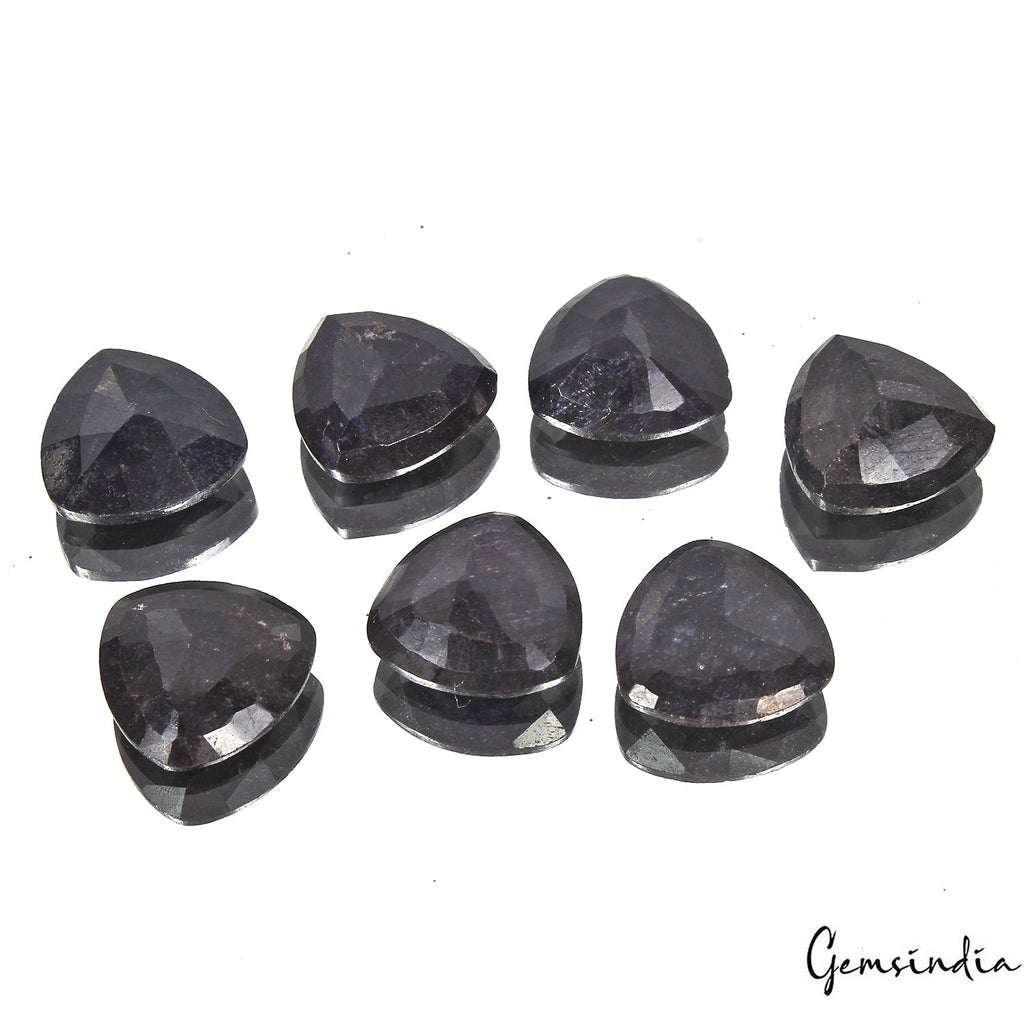 171.70 Ct/7 Pcs Natural Blue Sapphire Trillion Cut Calibrated 20mm Gem For Jewel
