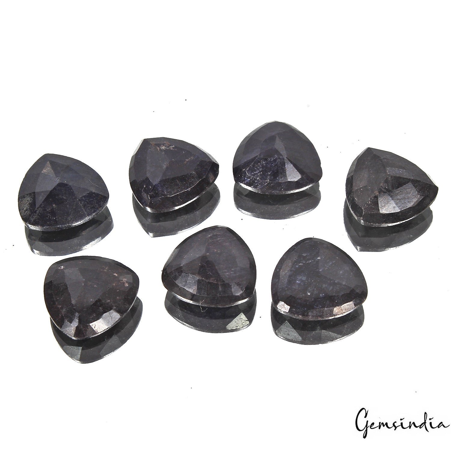 171.70 Ct/7 Pcs Natural Blue Sapphire Trillion Cut Calibrated 20mm Gem For Jewel