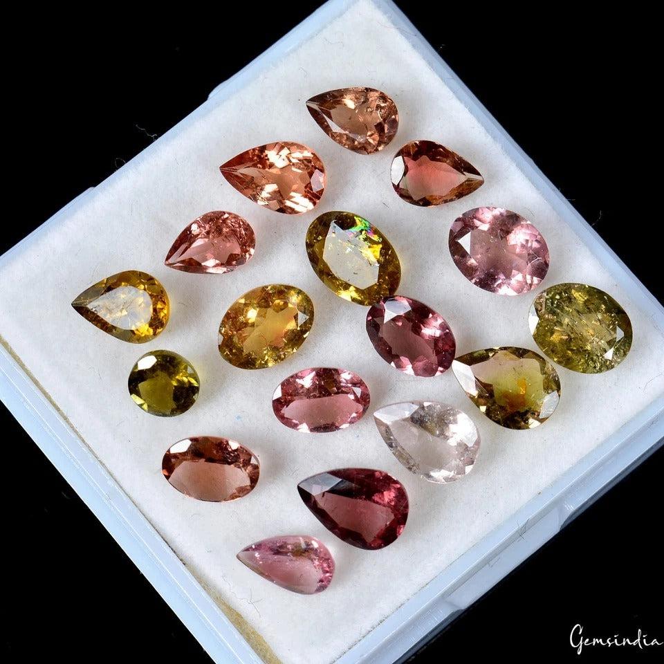 Tourmaline Lot, Loose Gemstone, Untreated — 17 Pieces, 5mm to 7mm, 13.00 Ct