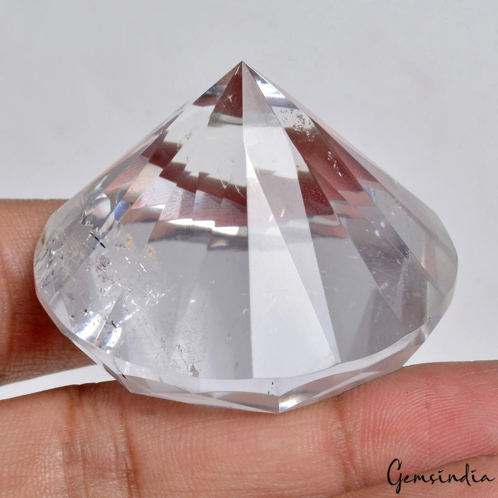 Diamond Loose Gemstone, Untreated, White — 43x40 mm, 278.40 Ct, Brazil