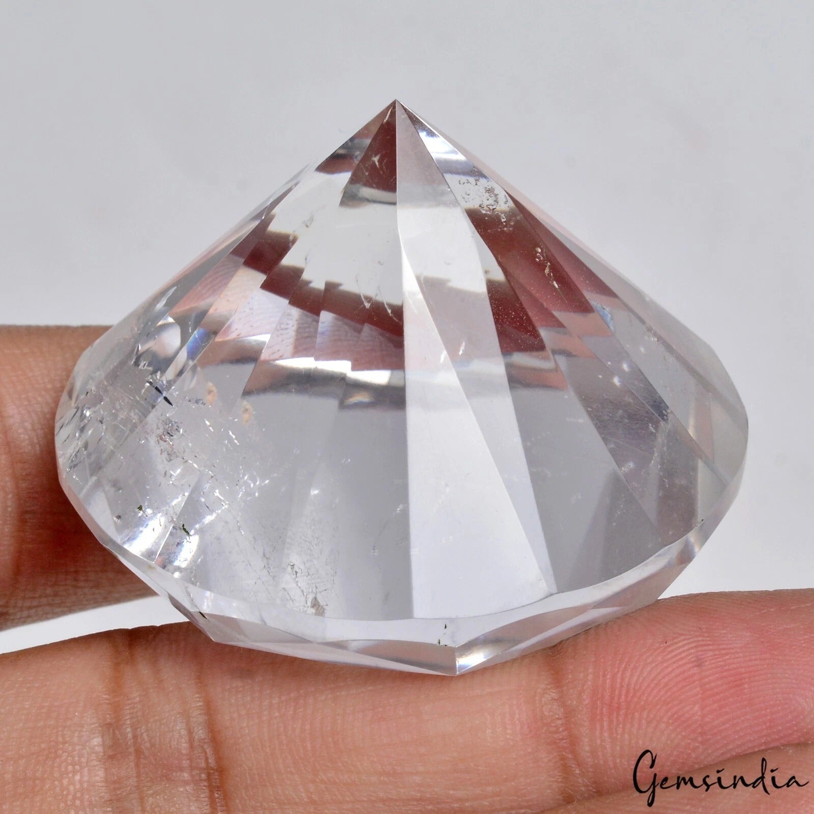 Diamond Loose Gemstone, Untreated, White — 43x40 mm, 278.40 Ct, Brazil