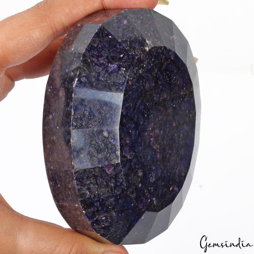 African Blue Sapphire Loose Gemstone, Color Enhanced — 95x 71 x 38mm, 2780 Ct, Madagascar