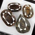700 Ct Natural Black Sapphire Mix Faceted Huge Cut Earth Mined Loose Gems Lot