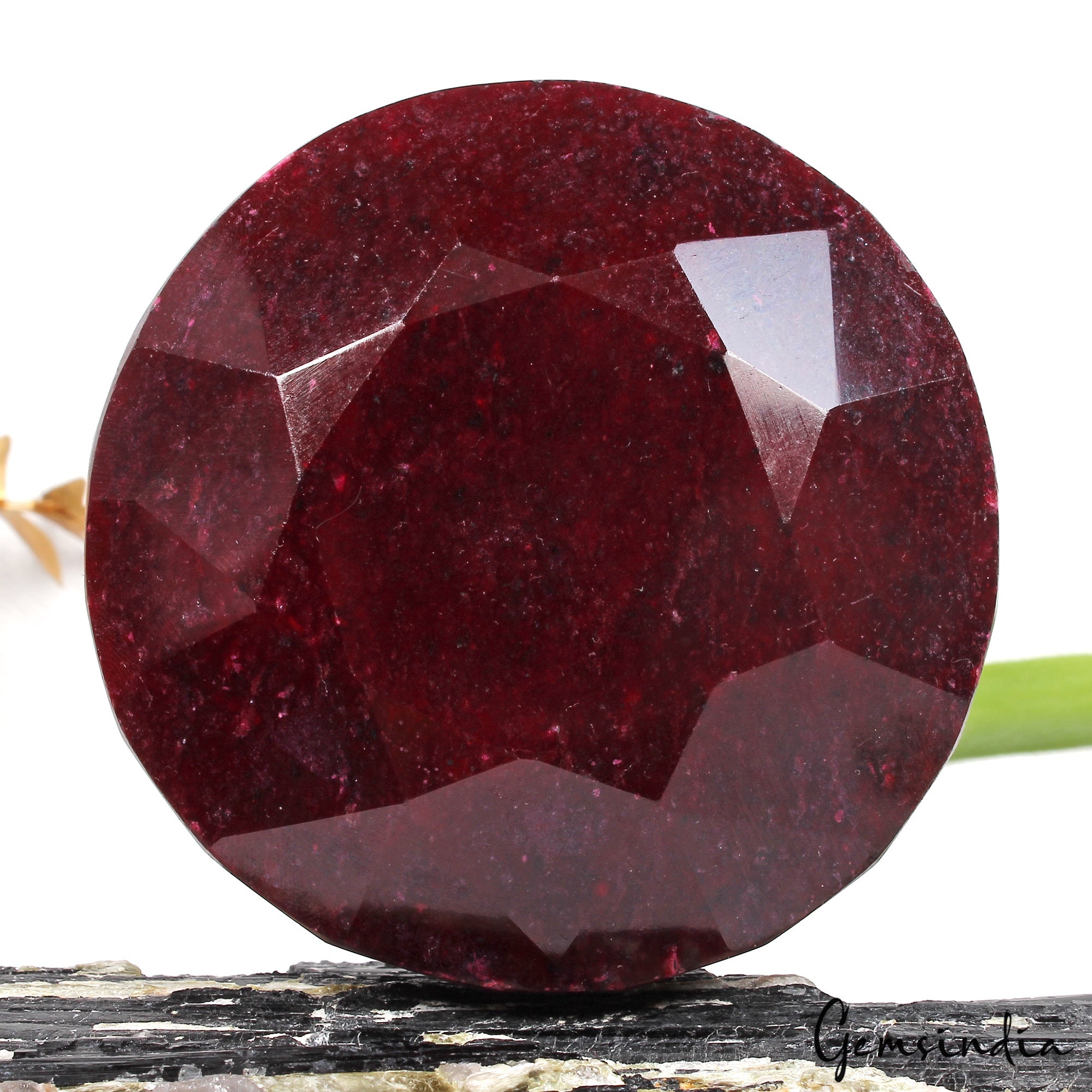 Large Natural Dark Red Ruby 2400 Ct 80*43mm Round Ruby Huge Earth Mined Gemstone