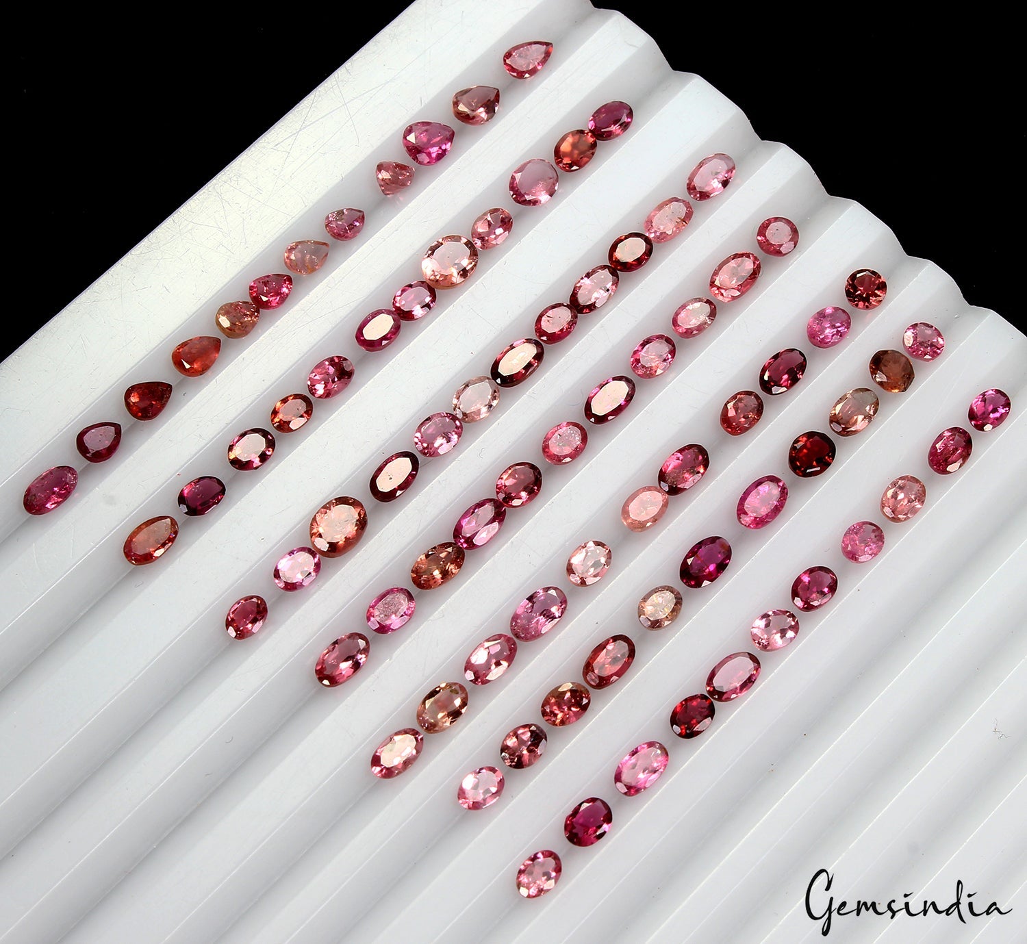 3-5mm Mix Cut Red Tourmaline (Rubellite) 17.10 Ct Genuine Loose Gemstones 81 Pcs