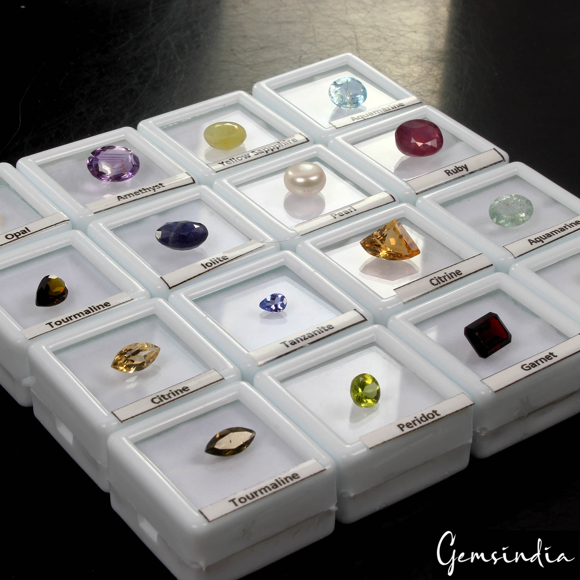 16 Pcs Estate Genuine Semi Precious Loose Mix Cut Multi Gemstones Lot Collection