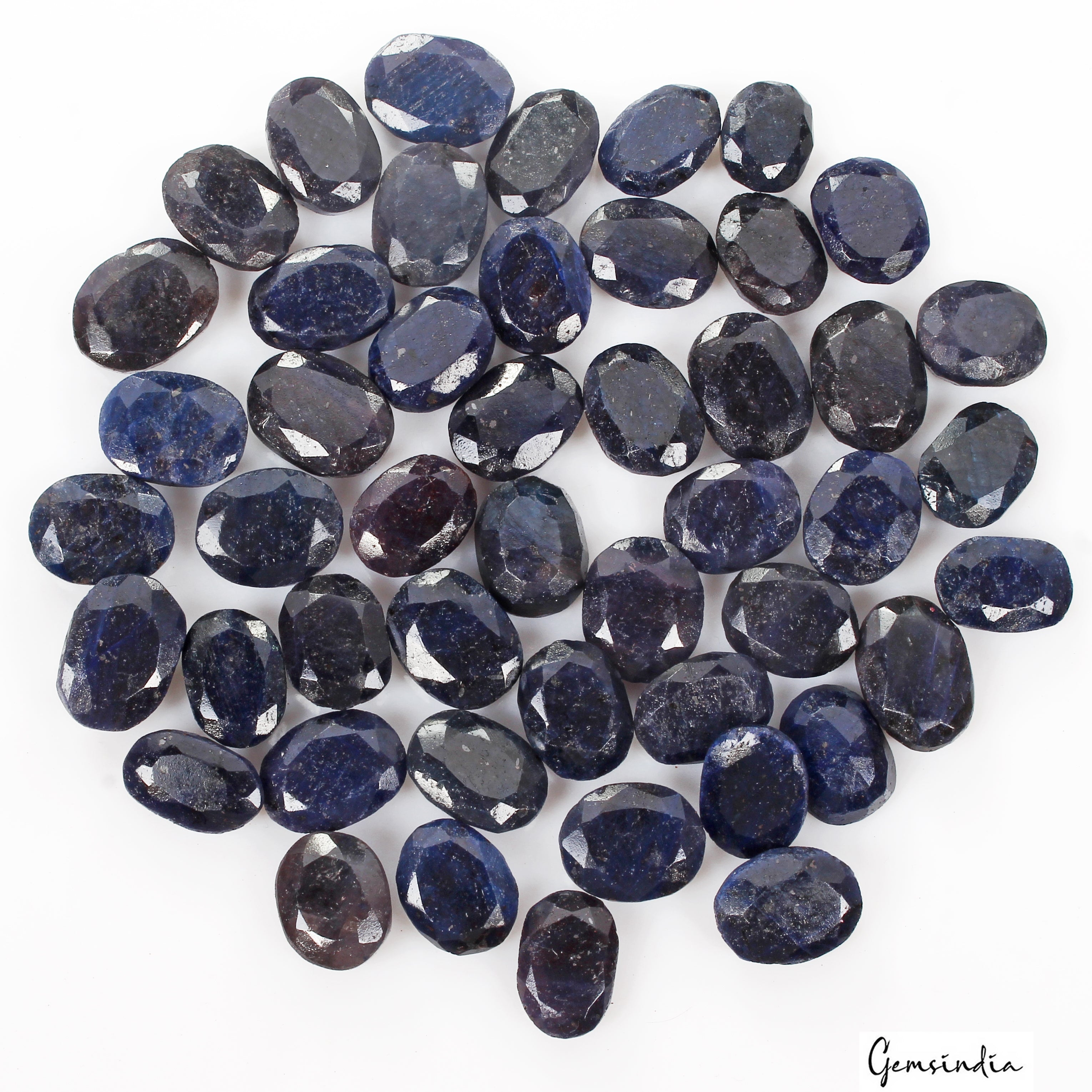800 Cts/48 Pcs Natural African Blue Sapphire Oval Cut Loose Wholesale Gems Lot