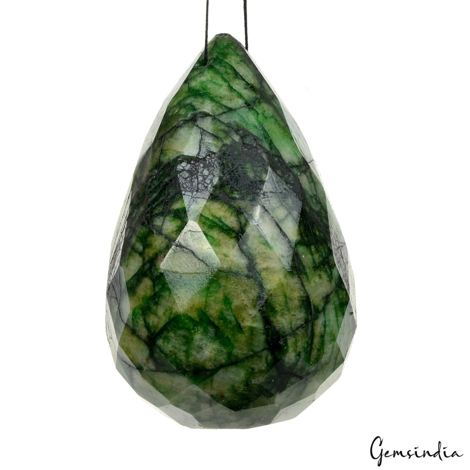 Emerald Beaded Strand, Color Enhanced, Green — 63mm, 600 Ct, Brazil