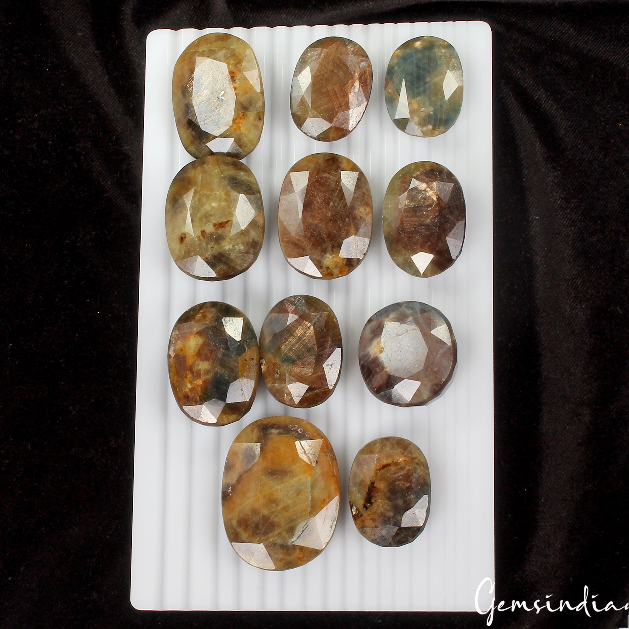 2970 Ct Natural Brown Untreated Sapphire Mix Faceted Loose Wholesale Gems~11 Pcs