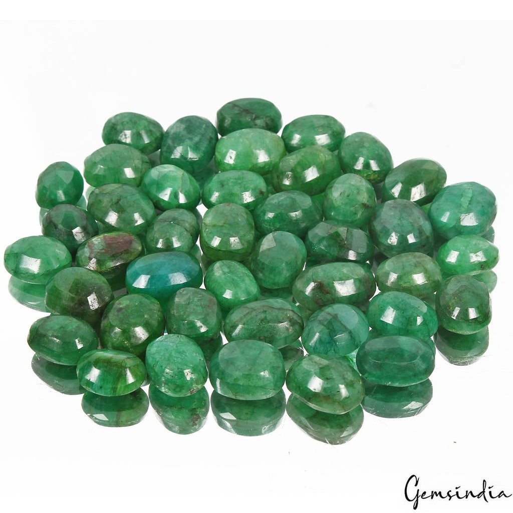 550 Ct/42 Pcs Natural Colombian Green Emerald Fine Cut Best Loose Gems For Rings
