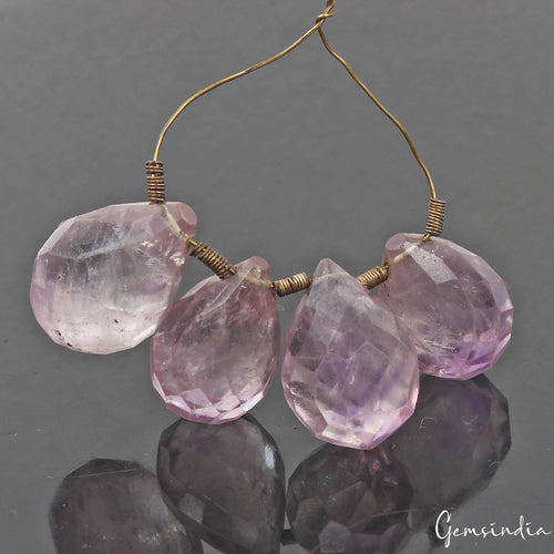 Amethyst Beaded Strand, Purple — 4 Pieces, 21mm to 22mm, 116.50 Ct