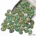 760 Ct/45 Pcs Natural Brazilian Green Emerald Mix Cab Loose Gems Lot For Jewelry
