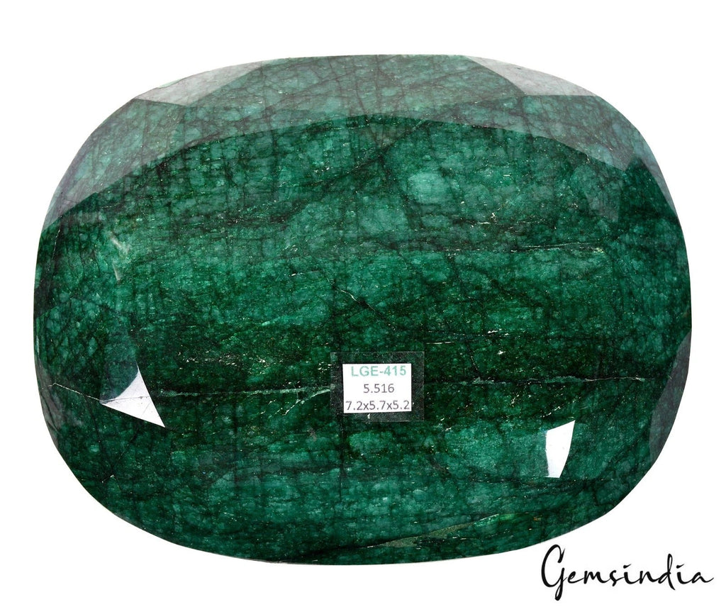 Large Natural Green Emerald 5.5 kilo Oval Cut Faceted Earth Mined Huge Gemstone