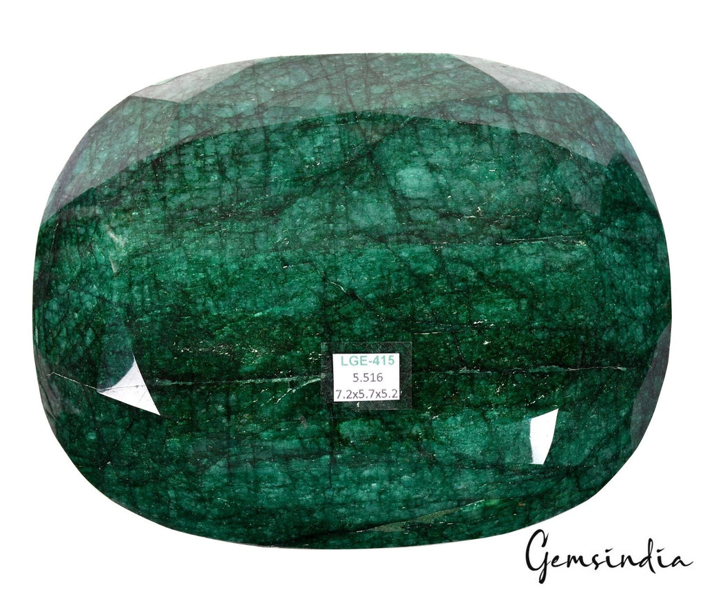 Emerald Loose Gemstone, Color Enhanced, Green — 7.2x5.7x5.2 Inch, 27580 Ct (5.516 Kg), Brazil