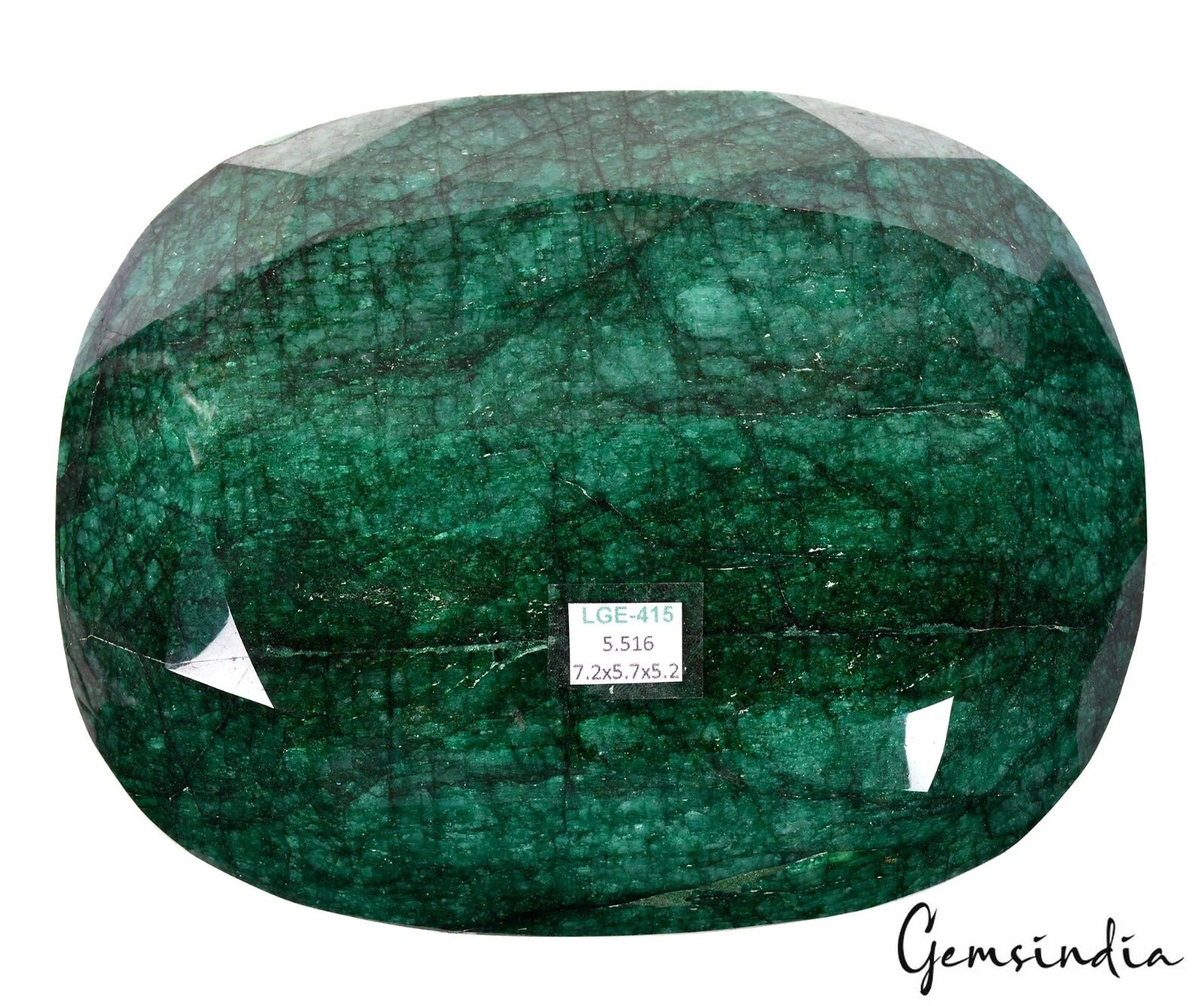 Emerald Loose Gemstone, Color Enhanced, Green — 7.2x5.7x5.2 Inch, 27580 Ct (5.516 Kg), Brazil