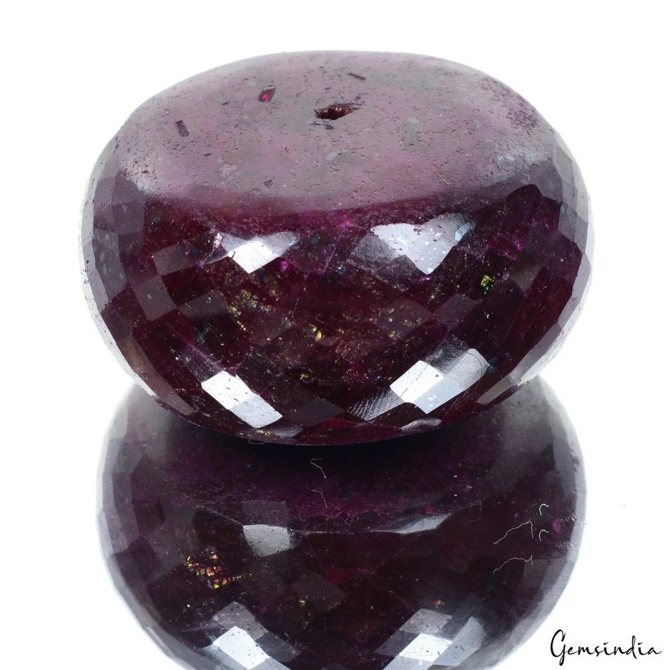 1000 Ct Natural Earth Mined Red Ruby Super Huge Round Drilled Bead Gemstone~53mm
