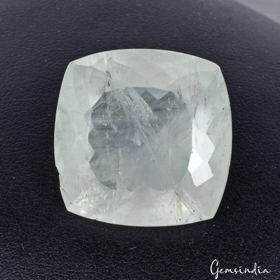 38.70 Ct Natural Aquamarine Cushion Faceted Cut Loose Untreated Gem for Jewelry